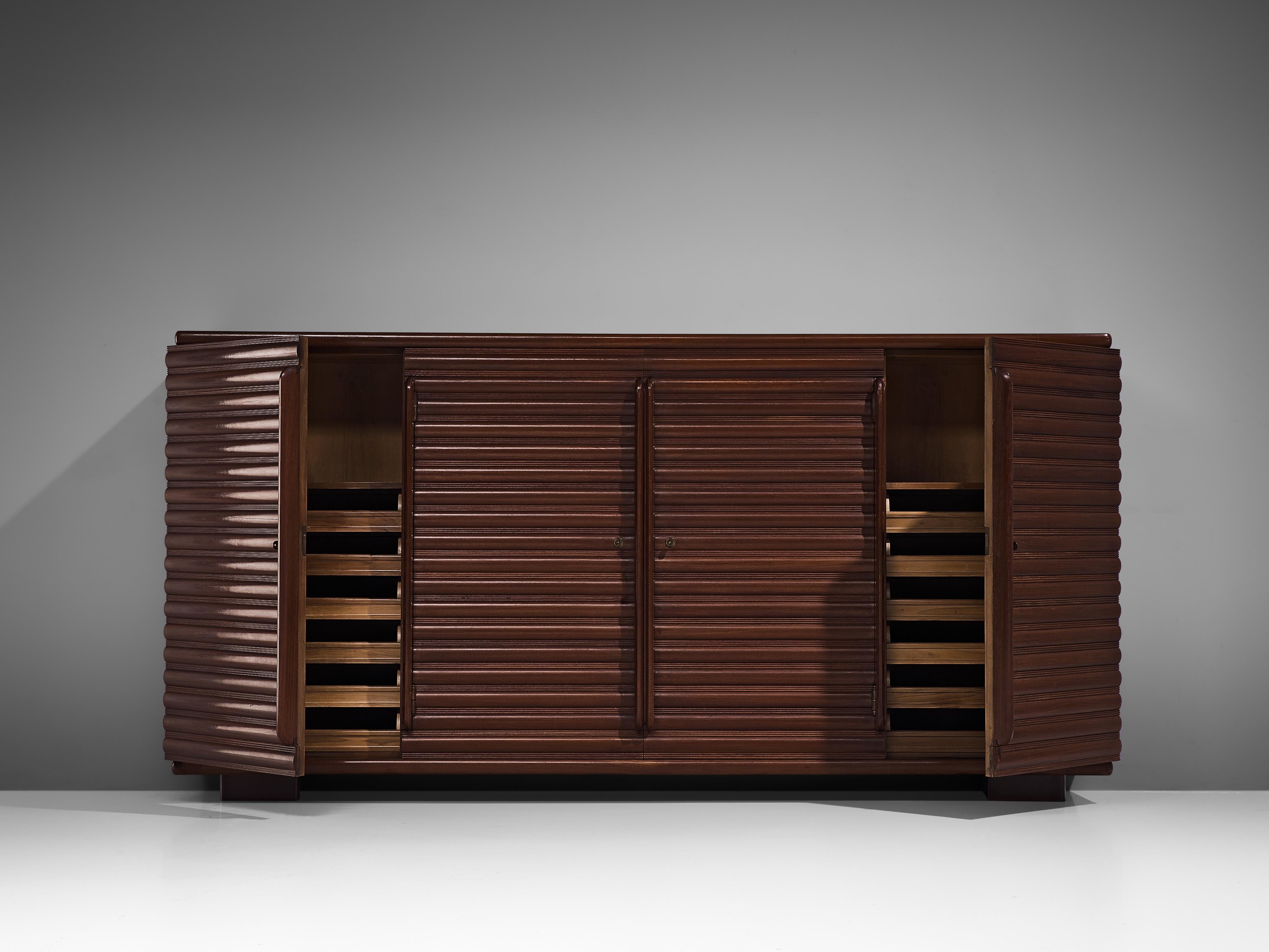 Italian Enrico and Paolo Borghi Sideboard in Darkened Oak