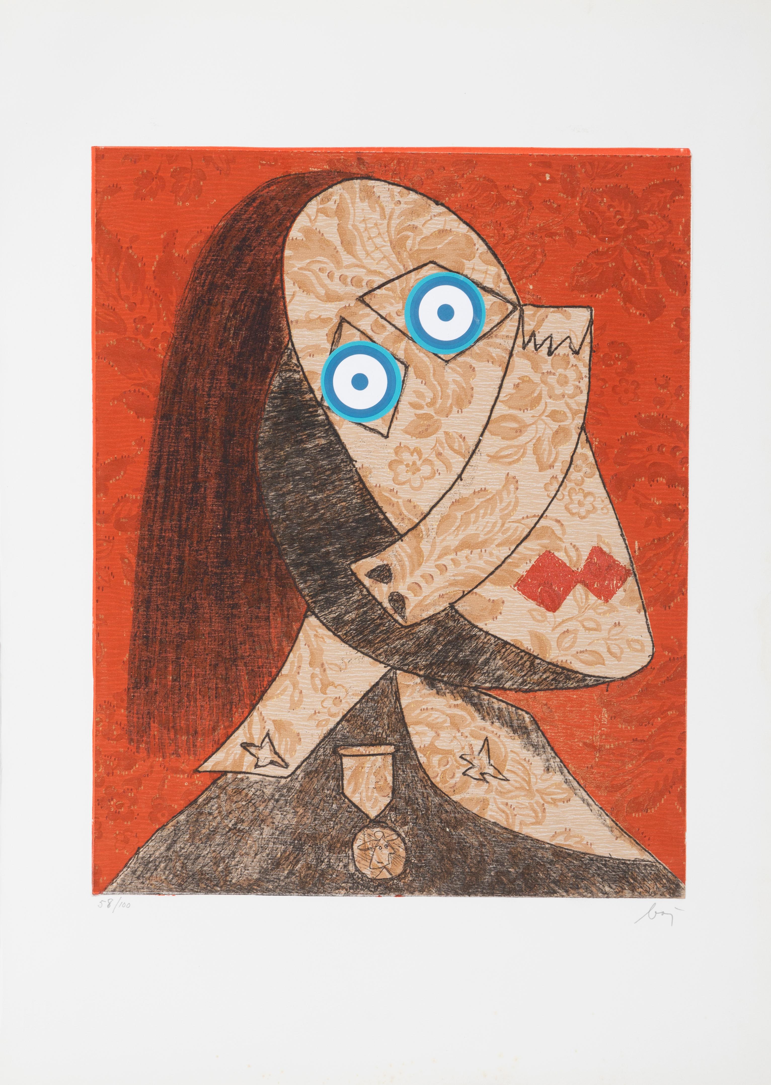 Baj Chez Picasso 5, Abstract Etching by Enrico Baj