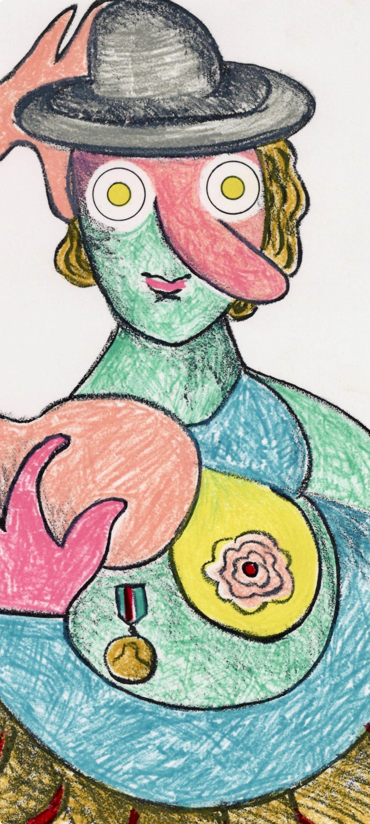 Composition, Variations sur l'imaginaire, Enrico Baj For Sale 1