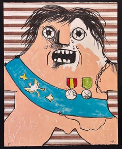 Enrico Baj (1924–2003) – Il Maresciallo di Sassonia – Color lithograph on paper