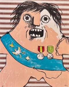 Enrico Baj (1924–2003) – Il Maresciallo di Sassonia – Color lithograph on paper