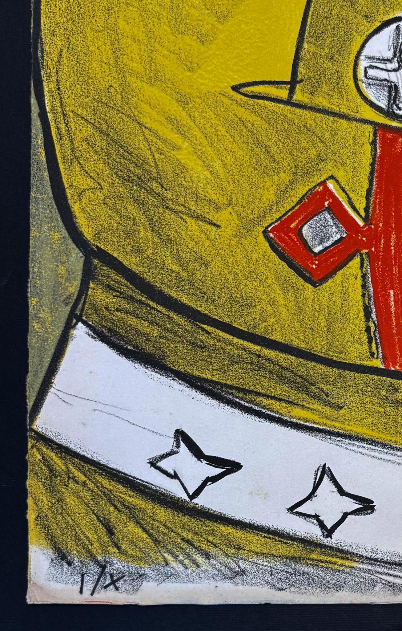 Enrico Baj (1924–2003) – Le comte de Guèbriant – Color lithograph on paper– 1965 For Sale 2