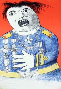 Enrico Baj „Homme de Guerre“ – Lithographie