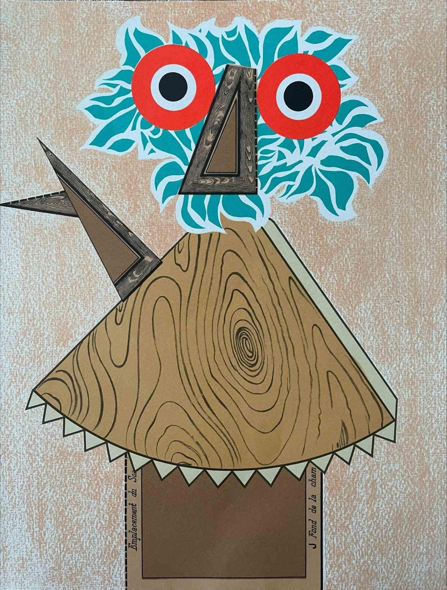 Hibou is an Artwork realized in 1975, by the Artist Enrico Baj.

This lithograph was realized  by the artist in 1975 for éditions XXe Siècle - Le Surrealisme .

Good conditions. Printed by Mourlot , France.

Enrico Baj (31 October 1924 – 16 June