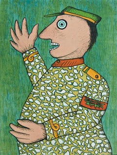 Il Generale / The General - Lithograph by Enrico Baj - 1970