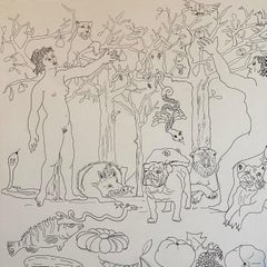 Italian Surrealist Aquatint Etching Enrico Baj Pop Art Nude Mod Cherubs Angels