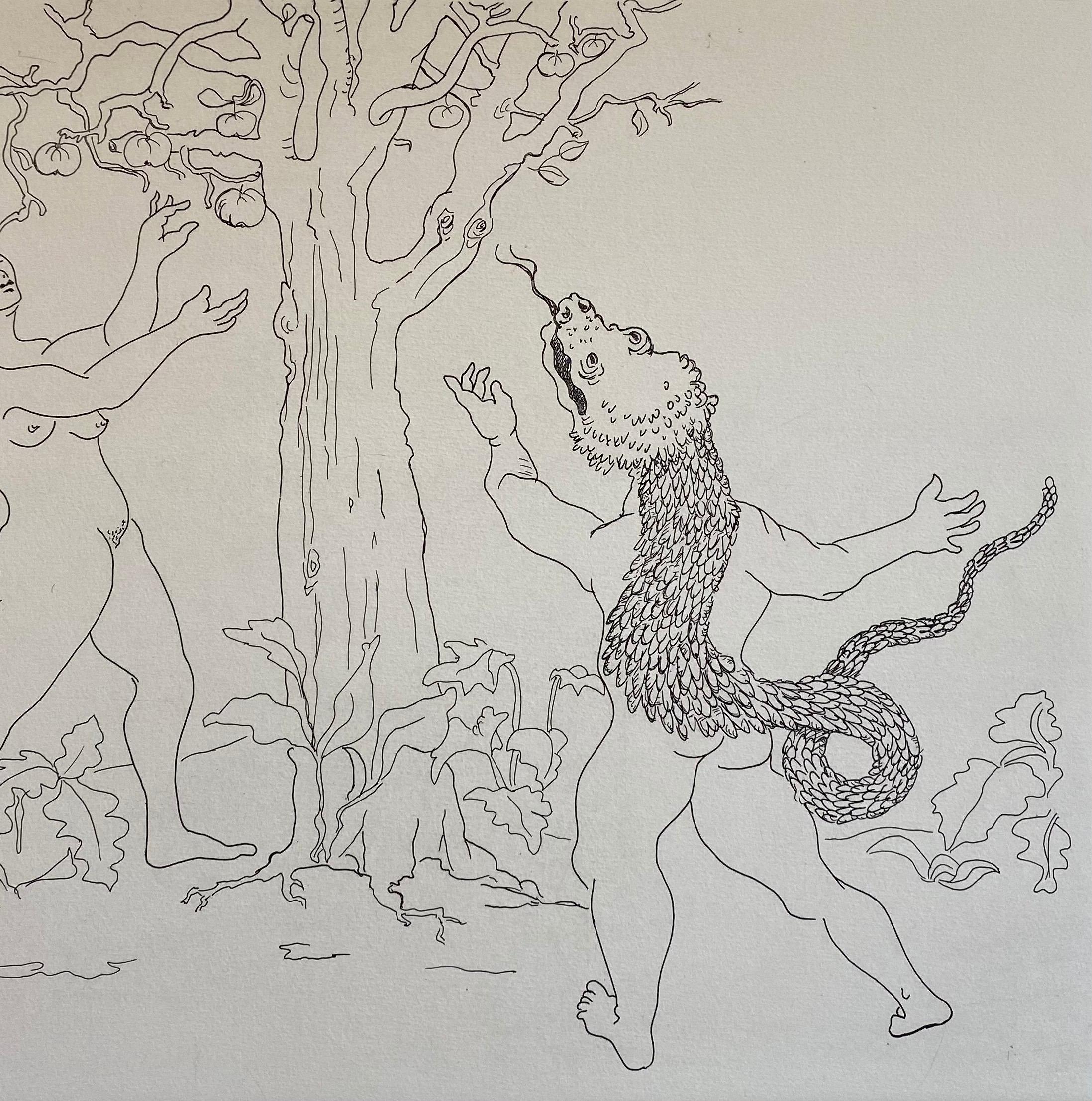 Italian Surrealist Aquatint Etching Enrico Baj Pop Art Nude Mod Cherubs Angels For Sale 2