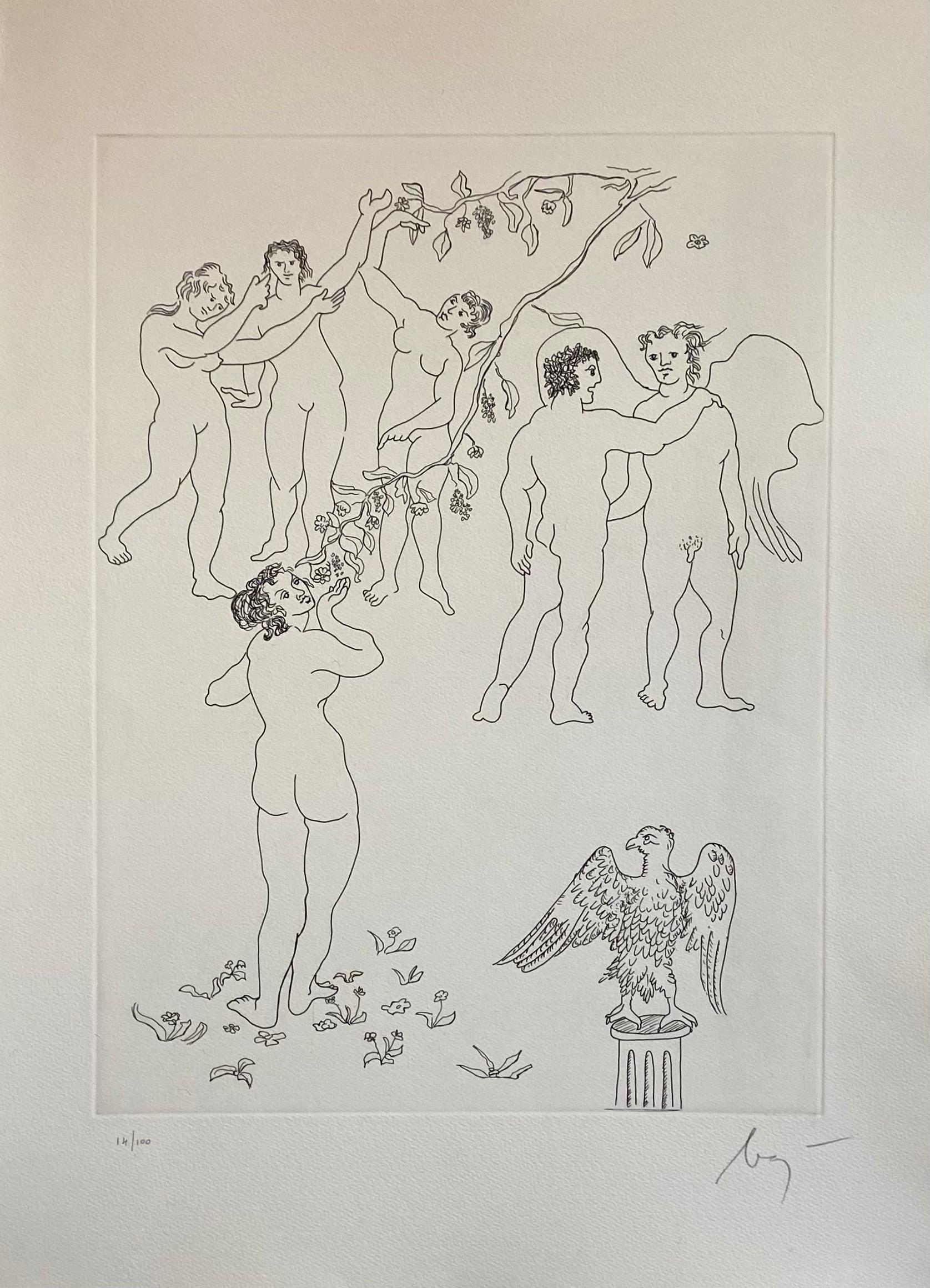 Enrico Baj (1924-2003) Italien, impression à tirage limité. 
Signé et numéroté à la main au crayon, édition limitée à 100 exemplaires
Gravure à l'eau-forte 
Taille de l'image : cm 39,5 x 29,5, feuille cm 53 x 39


L'artiste italien Enrico Baj