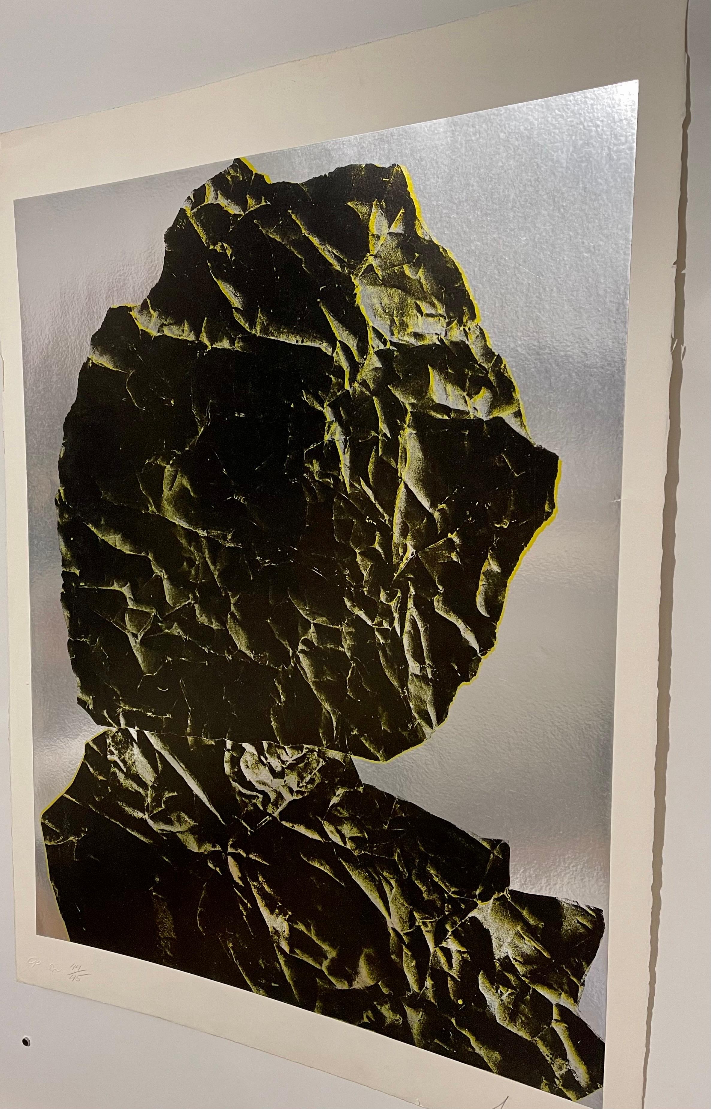 Italian Surrealist Pop Art Serigraph Enrico Baj Pop Art Silkscreen Foil Print For Sale 3