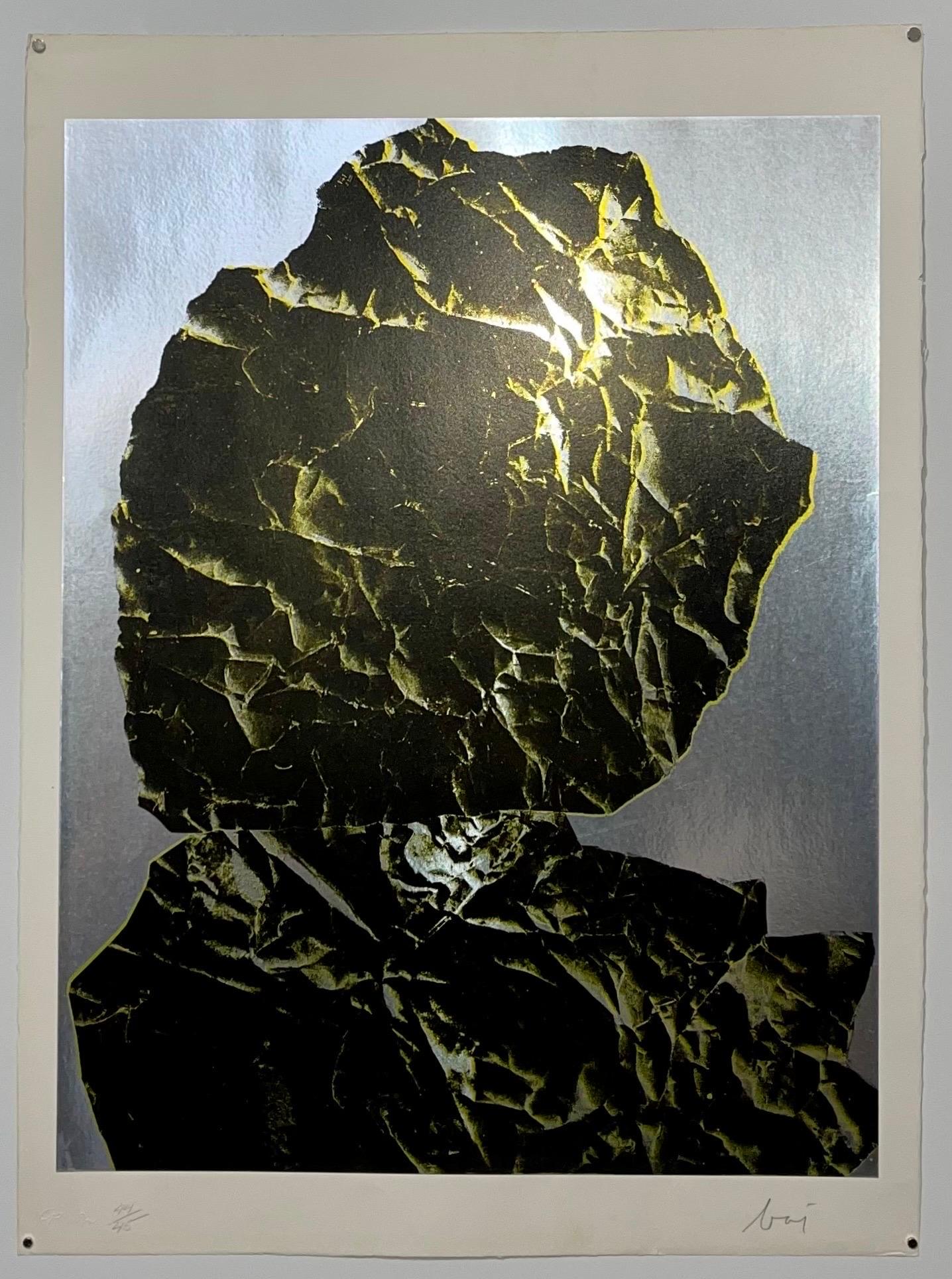 Italian Surrealist Pop Art Serigraph Enrico Baj Pop Art Silkscreen Foil Print For Sale 7