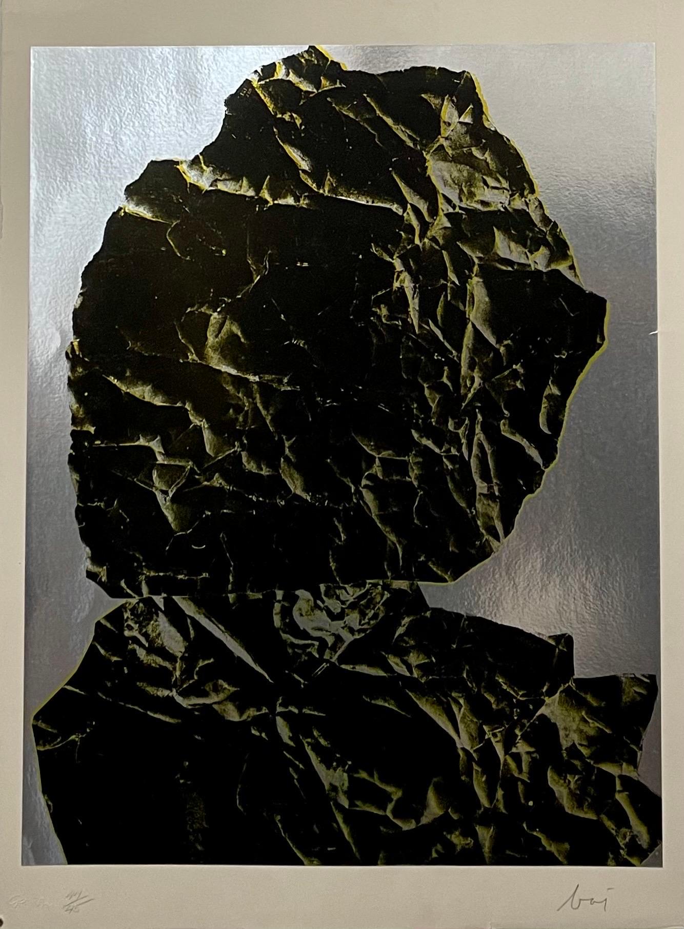 Italian Surrealist Pop Art Serigraph Enrico Baj Pop Art Silkscreen Foil Print For Sale 8