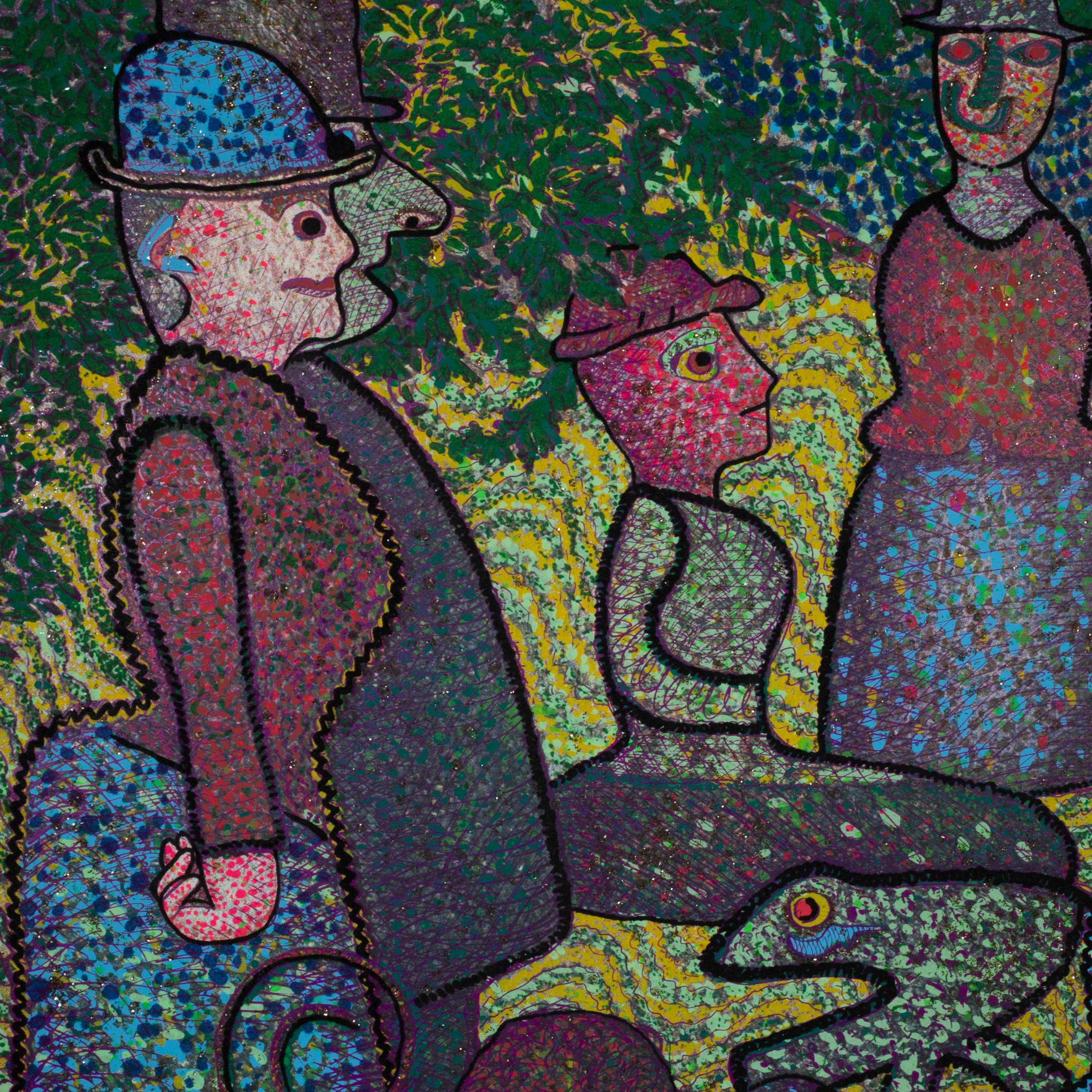 À PROPOS DE

Enrico Baj édition limitée sérigraphie et technique mixte sur papier vélin, signée à la main par l'artiste et numérotée 66/250 au crayon. 

    CRÉATEUR Enrico Baj, Italie.
    DATE DE FABRICATION 1973.
    MATÉRIAUX ET TECHNIQUES