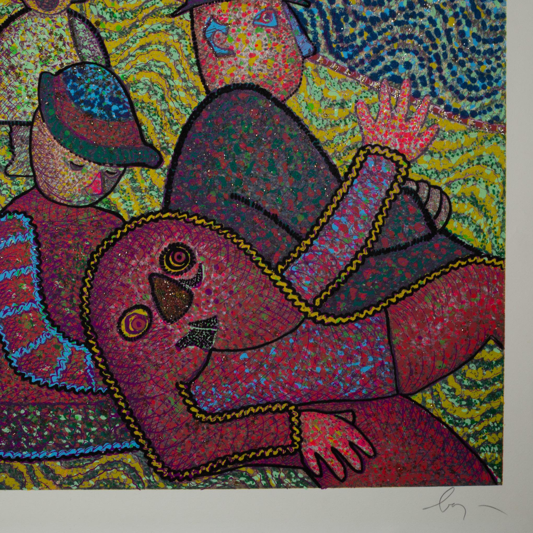 Enrico Baj, D'apre a La Gand Jatte, édition limitée, signée, 1973 Bon état - En vente à San Francisco, CA