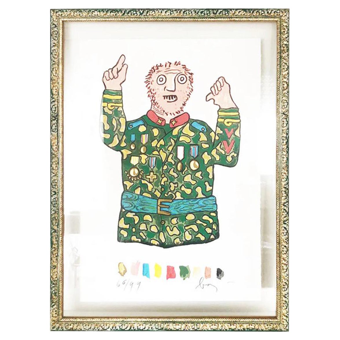 Enrico Baj, Il Generale, Serigrafia n. 66/99 1994 -Art- For Sale