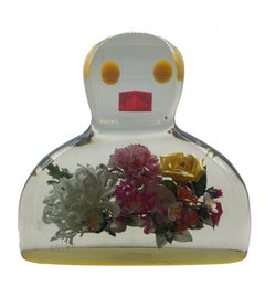 Enrico Baj Scultura in Resina e Tecnica Mista "La Dama di Fiori", Italia 1985s