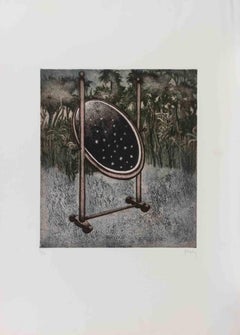 Constellations in Mirror - Etching by Enrico Benaglia - 1990s