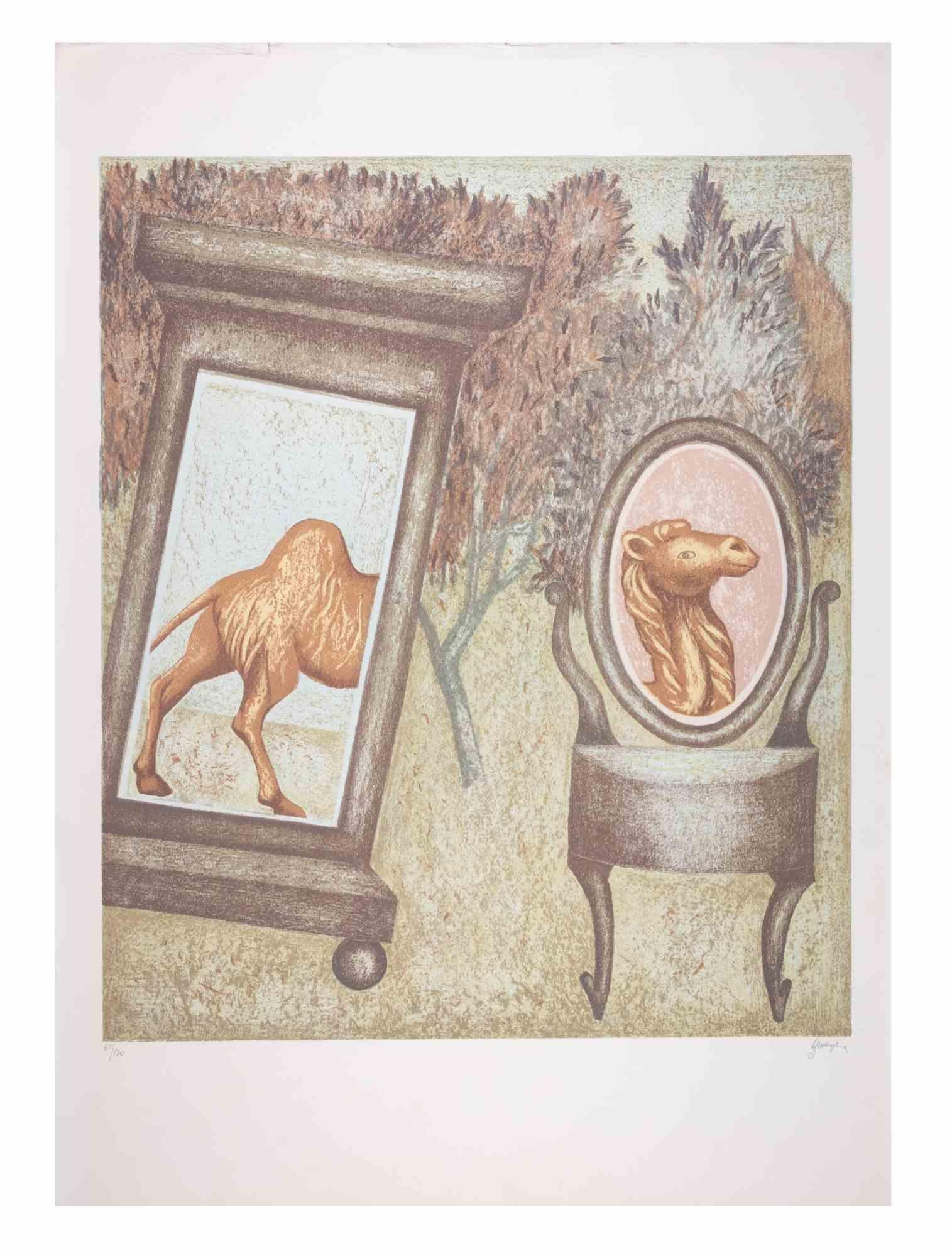 The Camel - Lithograph by Enrico Benaglia - 1990s For Sale 1