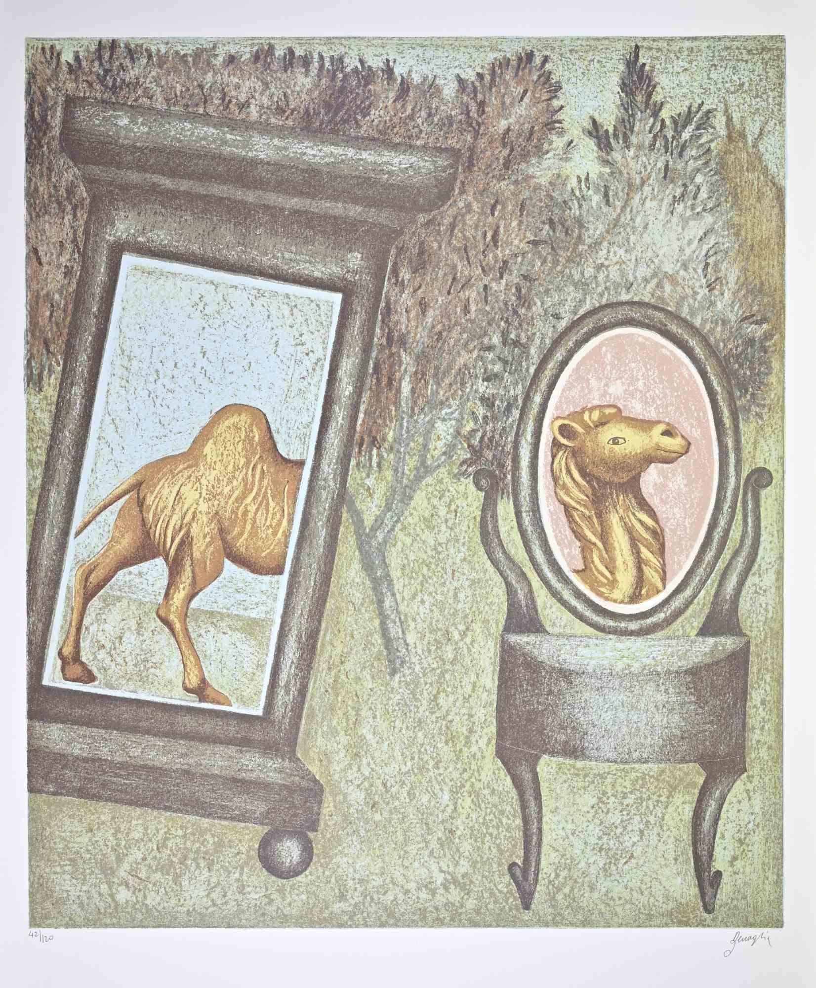 The Camel - Lithograph by Enrico Benaglia - 1990s For Sale 1