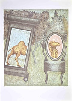 The Camel - Lithograph by Enrico Benaglia - 1990s