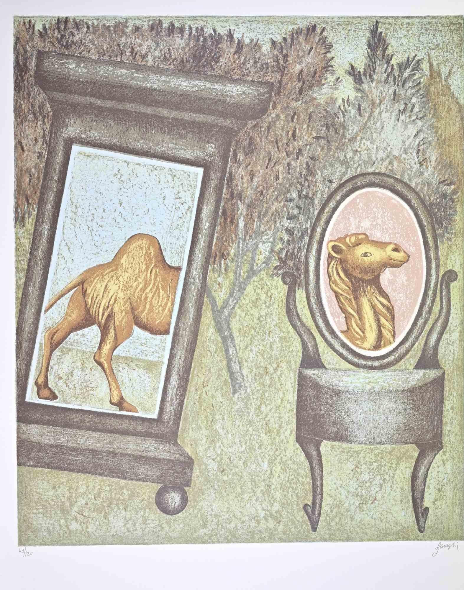 The Camel - Lithograph by Enrico Benaglia - 1990s