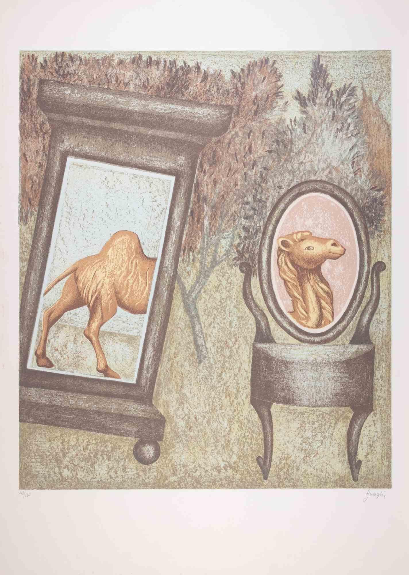 The Camel - Lithograph by Enrico Benaglia - 1990s