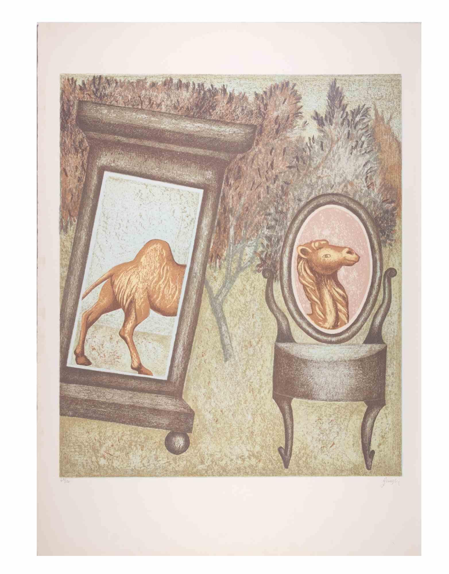 Lithograph hand colored realized by Enrico Benaglia.

Edition of 120.

Hand signed and numbered in pencil.

Excellent condition.