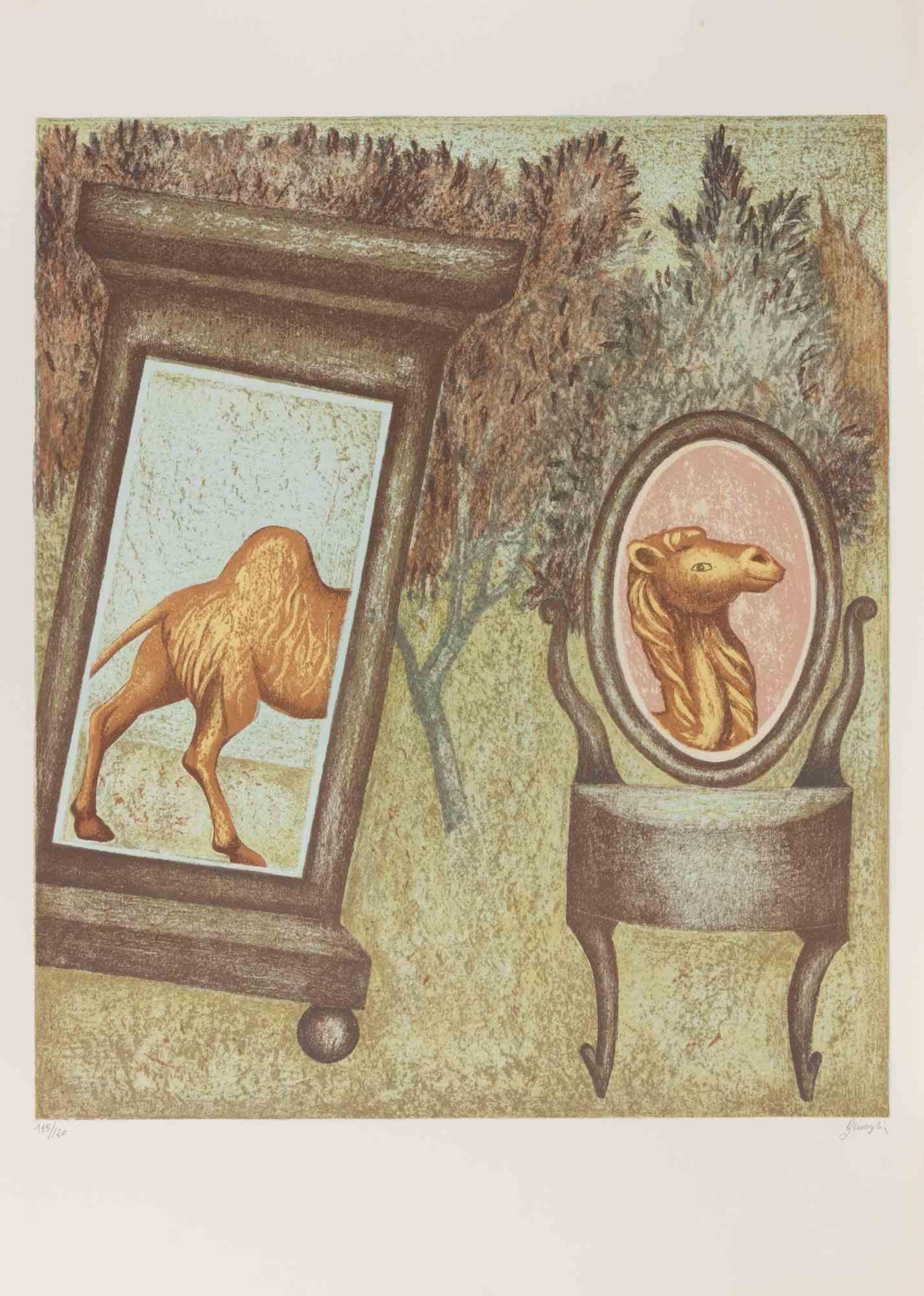 Lithograph hand colored realized by Enrico Benaglia.

Edition of 120.

Hand signed and numbered in pencil.

Excellent condition.