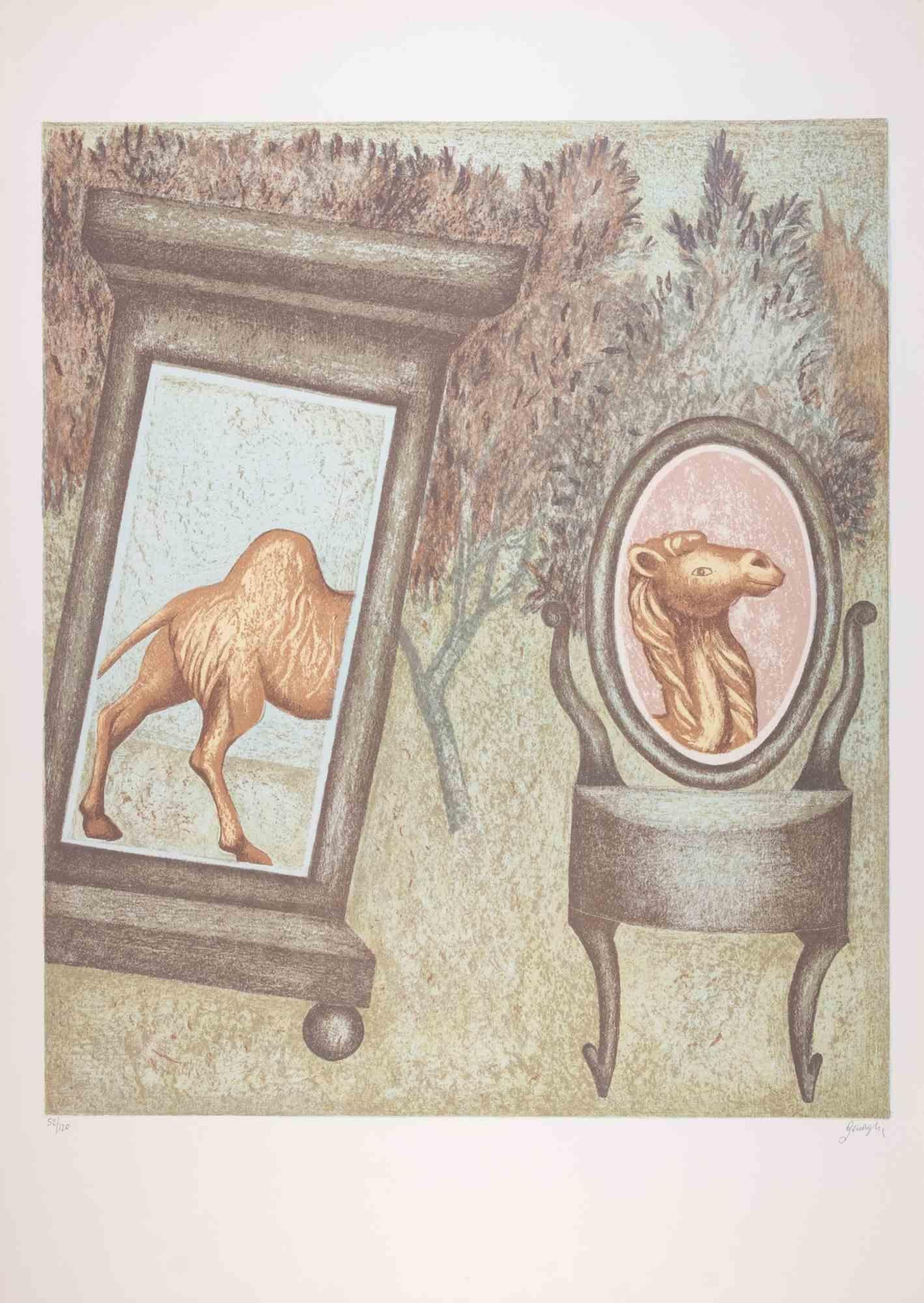 Lithograph hand colored realized by Enrico Benaglia.

Edition of 120.

Hand signed and numbered in pencil.

Excellent condition.