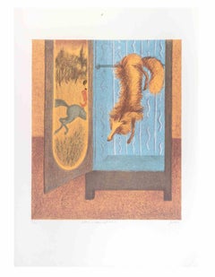 The Fox - Lithograph by Enrico Benaglia - 1990s