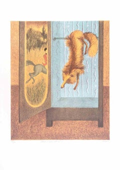 The Fox - Lithograph by Enrico Benaglia - 1990s