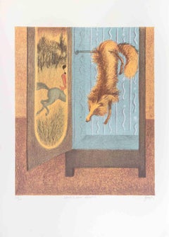 The Fox - Lithograph by Enrico Benaglia - 1990s