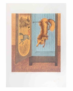 The Fox - Lithograph by Enrico Benaglia - 1990s