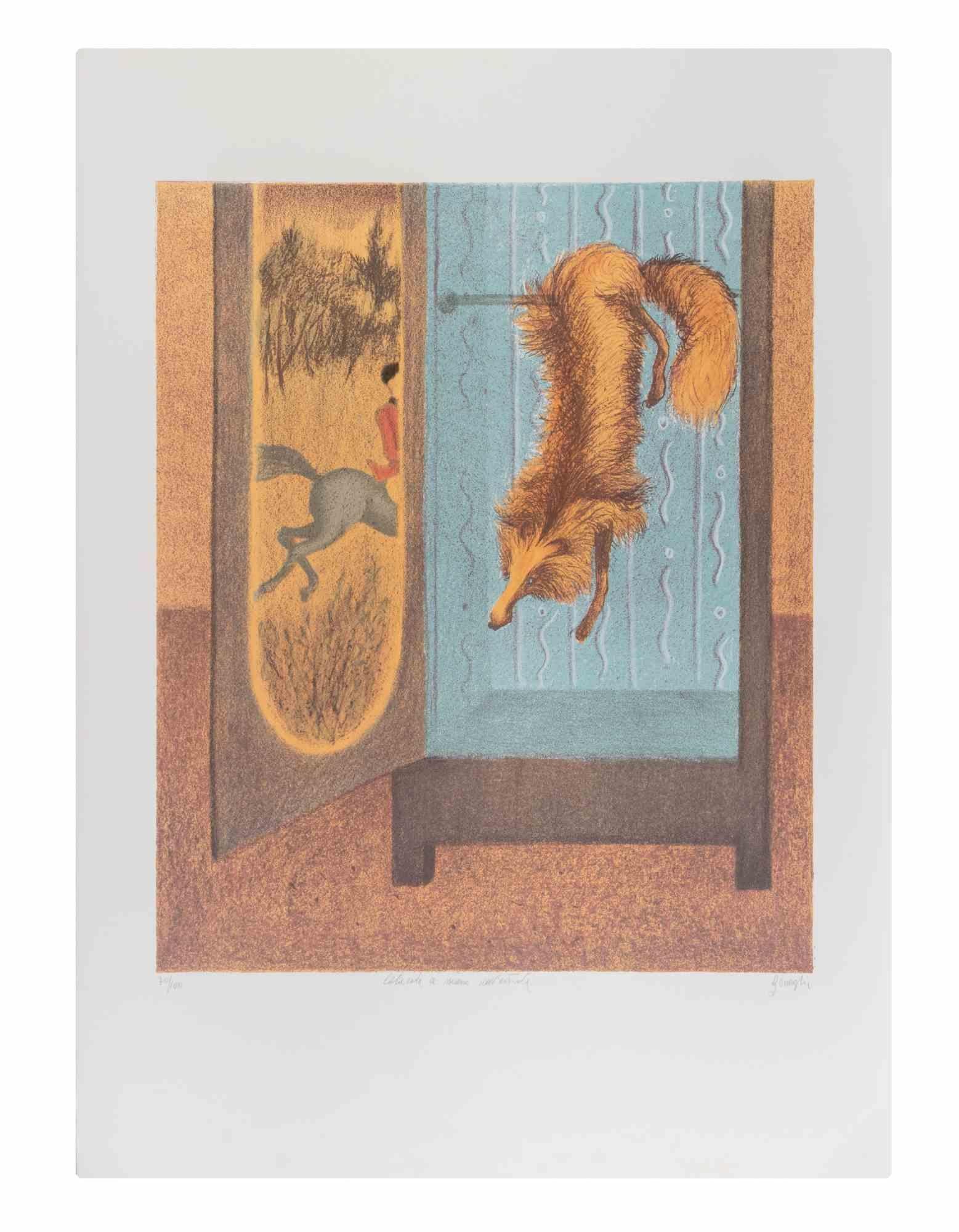 Lithograph hand colored realized by Enrico Benaglia.

Edition of 100.

Hand signed and numbered in pencil.