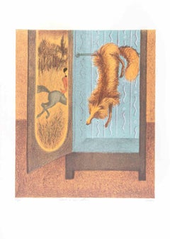 The Fox - Lithograph by Enrico Benaglia - 1990s