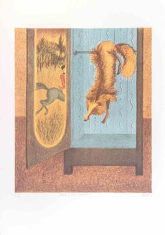 The Fox - Lithograph by Enrico Benaglia - 1990s