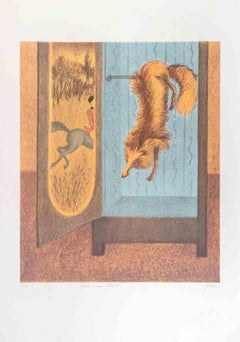 The Fox - Lithograph by Enrico Benaglia - 1990s