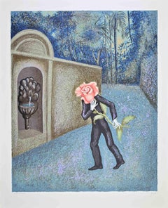 The Gardener in Love - Lithograph by Enrico Benaglia - 2000s