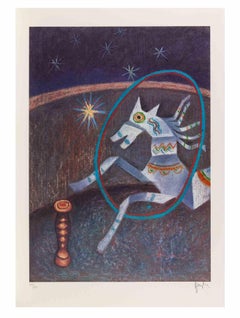 Il cavallo - Serigrafia di Enrico Benaglia - Anni 
90
