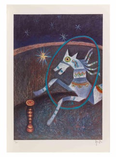 El Caballo - Serigrafía de Enrico Benaglia - Años 90