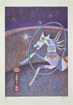 Il cavallo - Serigrafia di Enrico Benaglia - Anni '90