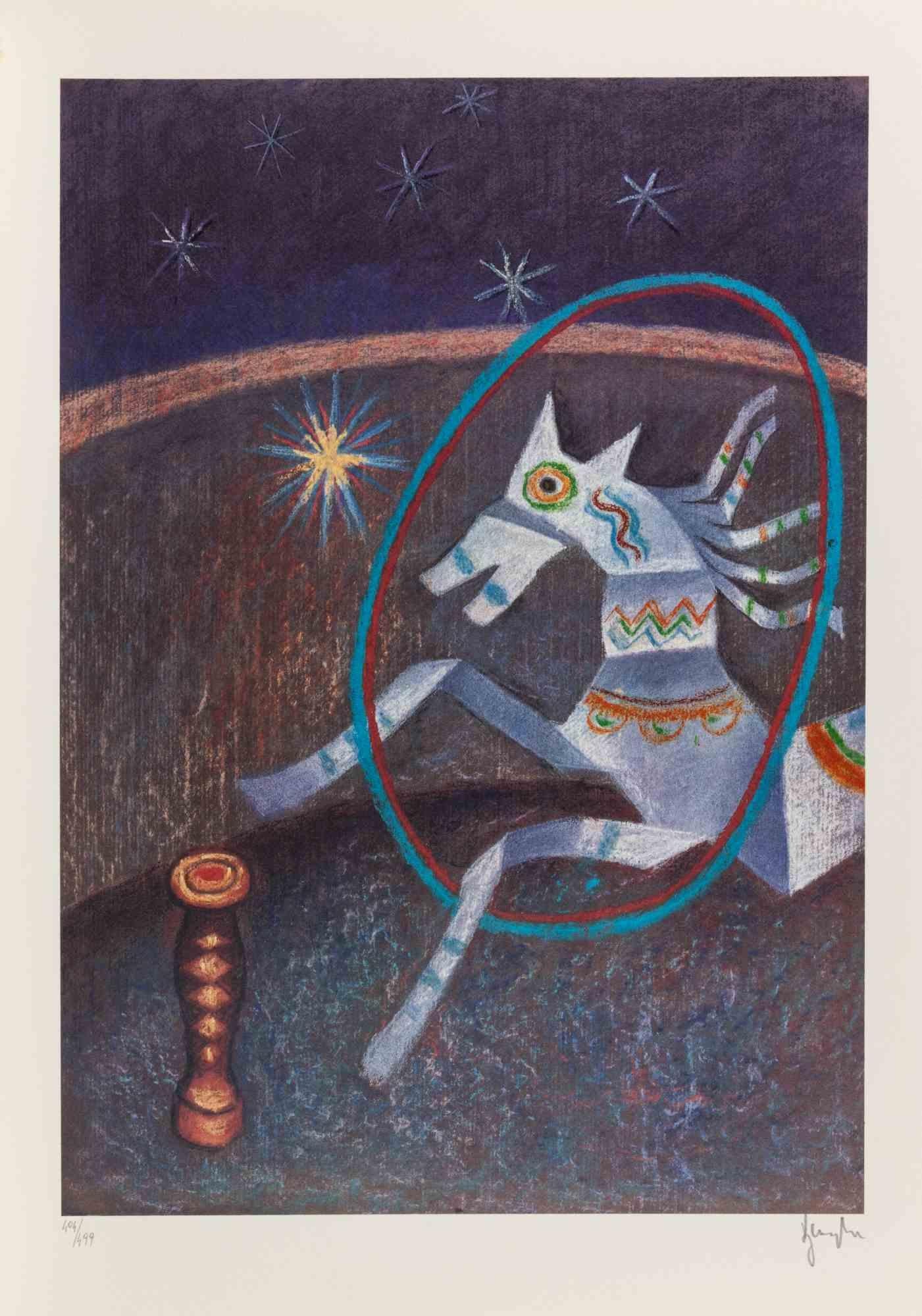 The Horse - Screenprint by Enrico Benaglia - 1990s
