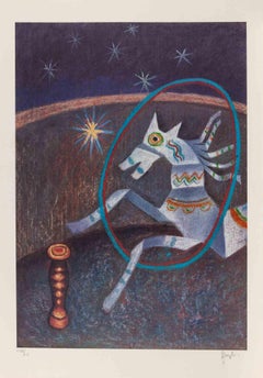 El Caballo - Serigrafía de Enrico Benaglia - Años 90