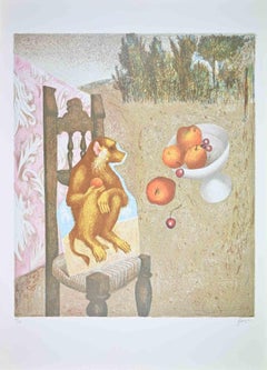 The Monkey - Lithograph by Enrico Benaglia - 1990s