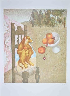 The Monkey - Lithograph by Enrico Benaglia - 1990s