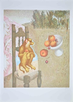 The Monkey - Lithograph by Enrico Benaglia - 1990s