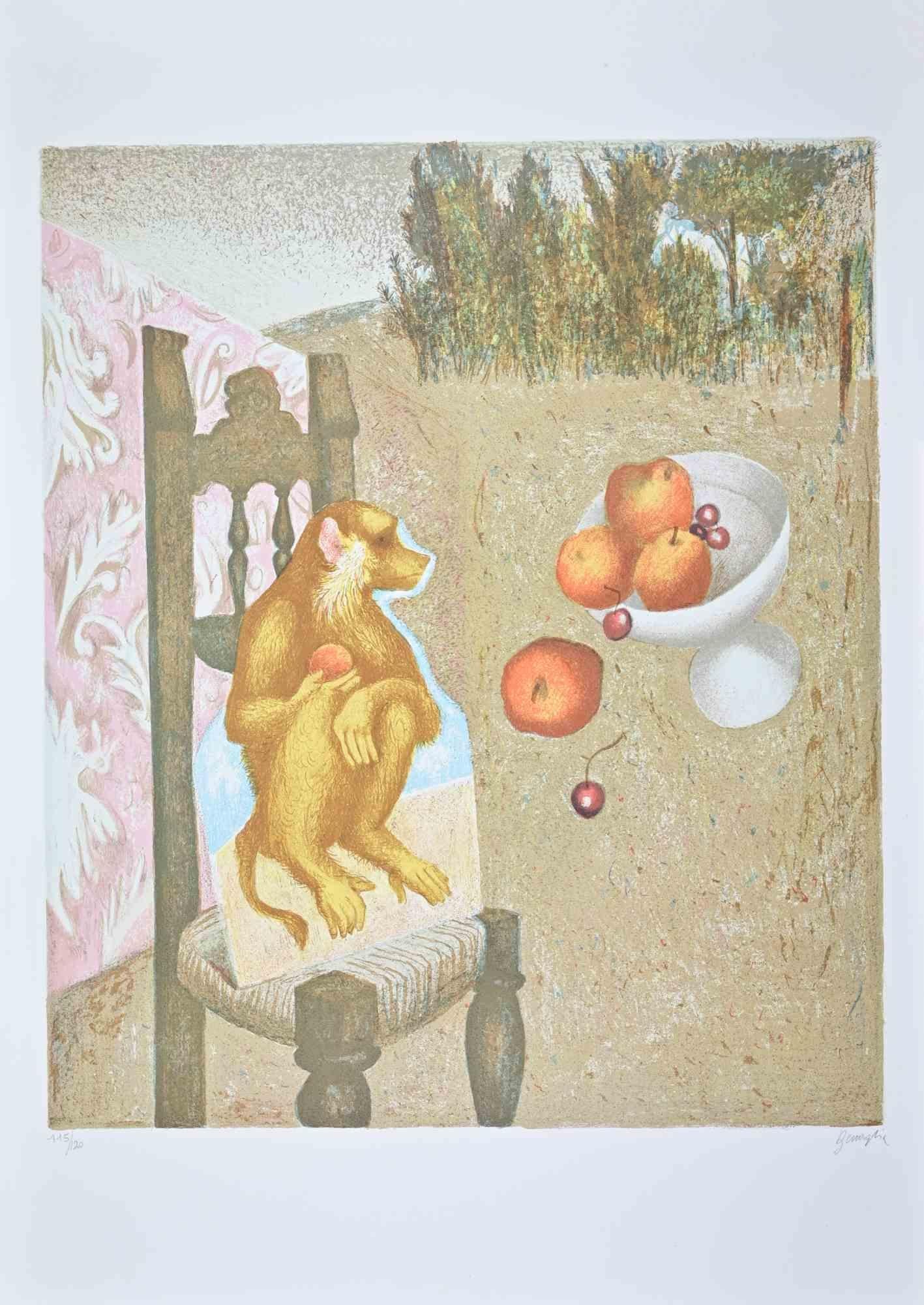 Lithograph hand colored realized by Enrico Benaglia.

Edition of 120.

Hand signed and numbered in pencil.