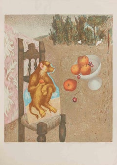 The Monkey - Lithograph by Enrico Benaglia - 1990s