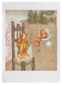 Der Affe - Lithographie von Enrico Benaglia - 1990er Jahre