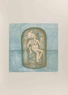 The Paper Mache Man - Lithograph by Enrico Benaglia - 1990s