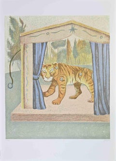 The Tiger - Lithograph by Enrico Benaglia - 1990s